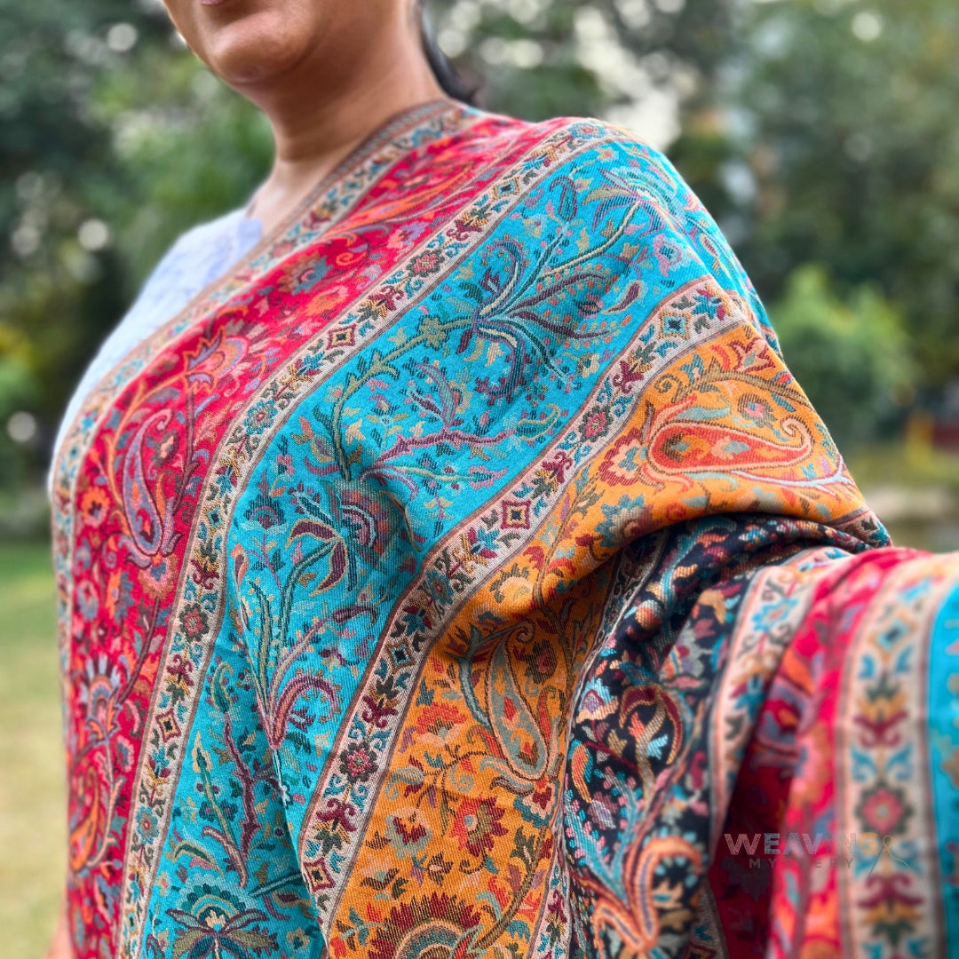 Symphony of Stitches Kanni Shawls - Luxury Draped in Artisanal Embroidery