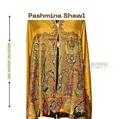 Pure Kashmiri Pashmina Shawl With Kalamkari Palla