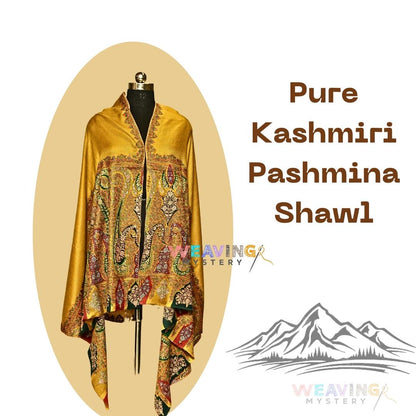 Pure Kashmiri Pashmina Shawl With Kalamkari Palla