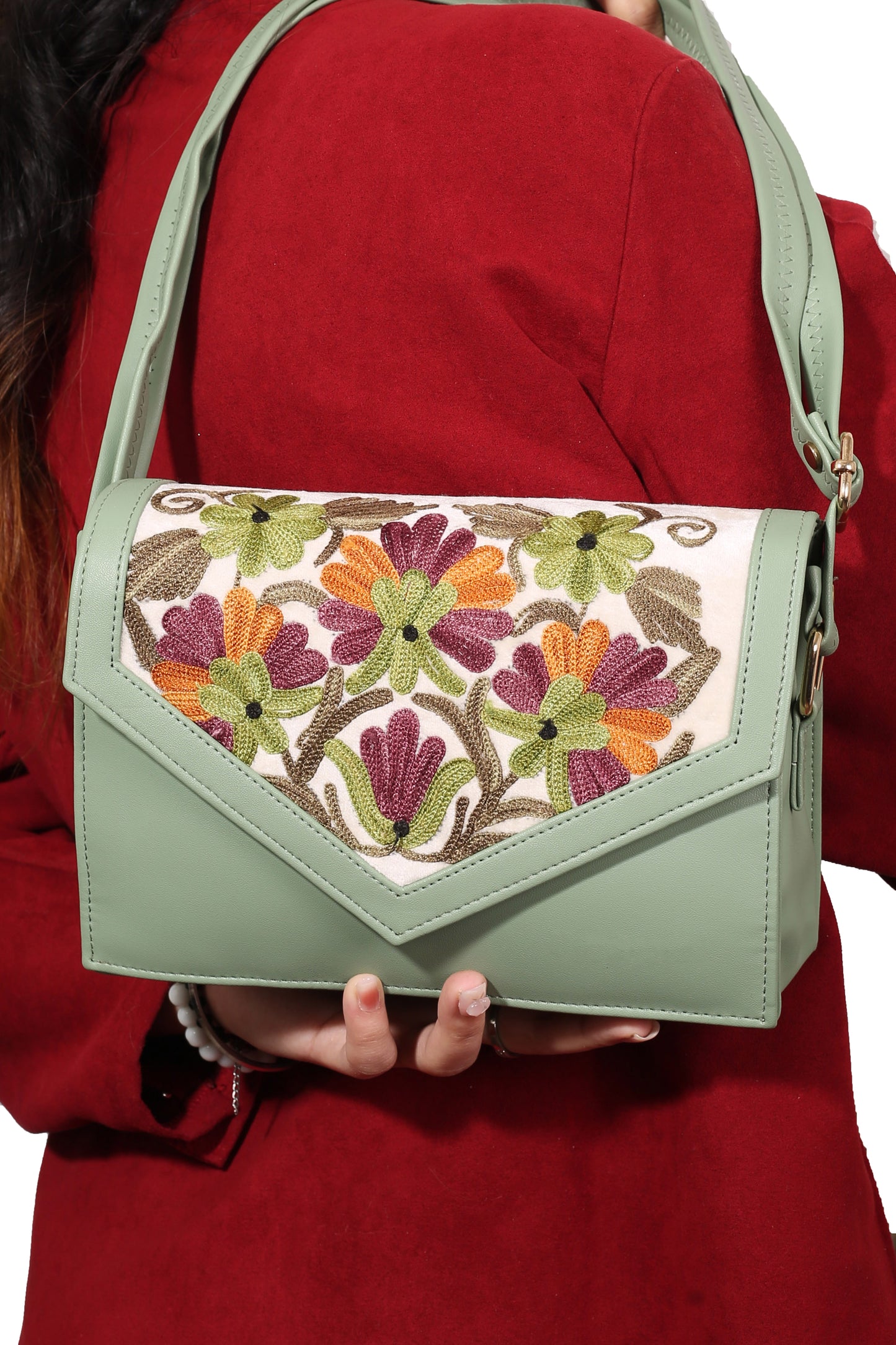 Designer Hand-Embroidered Sling Bag | Elegant Craftsmanship