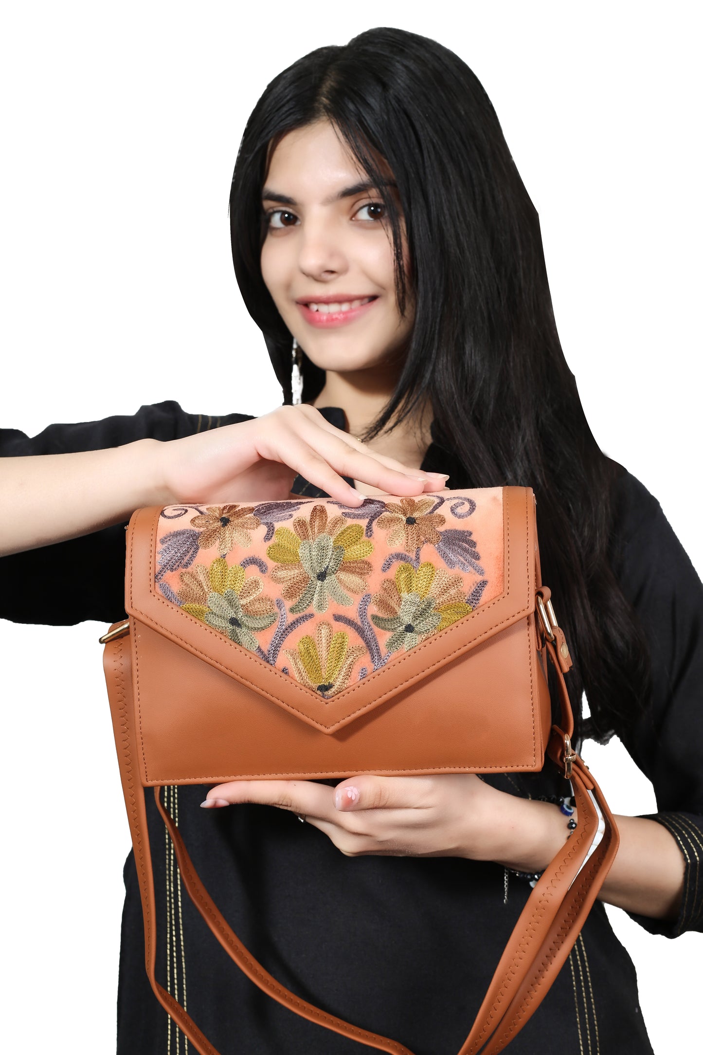 Exquisite Kashmiri Embroidery Sling Bag – Premium Qualit